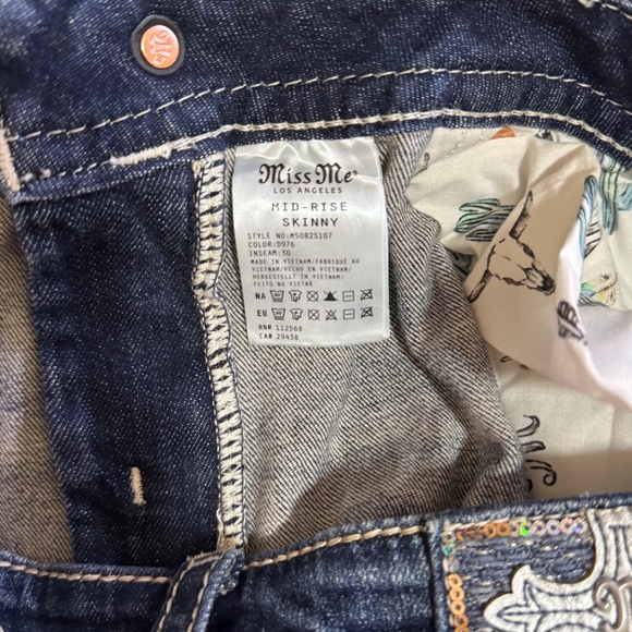 Miss Me Jeans Angelic Haven Skinny Mid-Rise  Style M5082S107 Size 30 - Picture 11 of 12